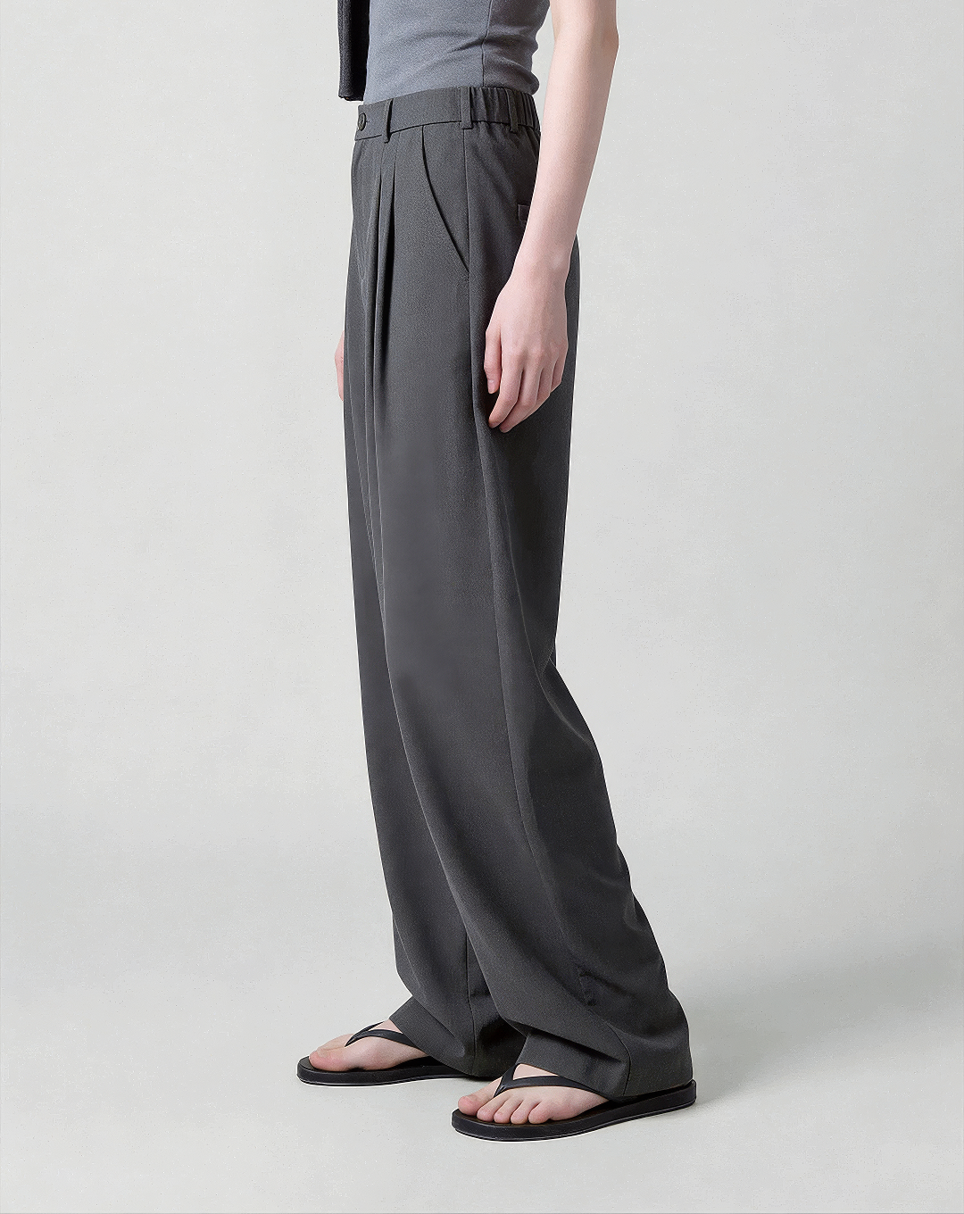♂♀Double Tuck Wide Trousers