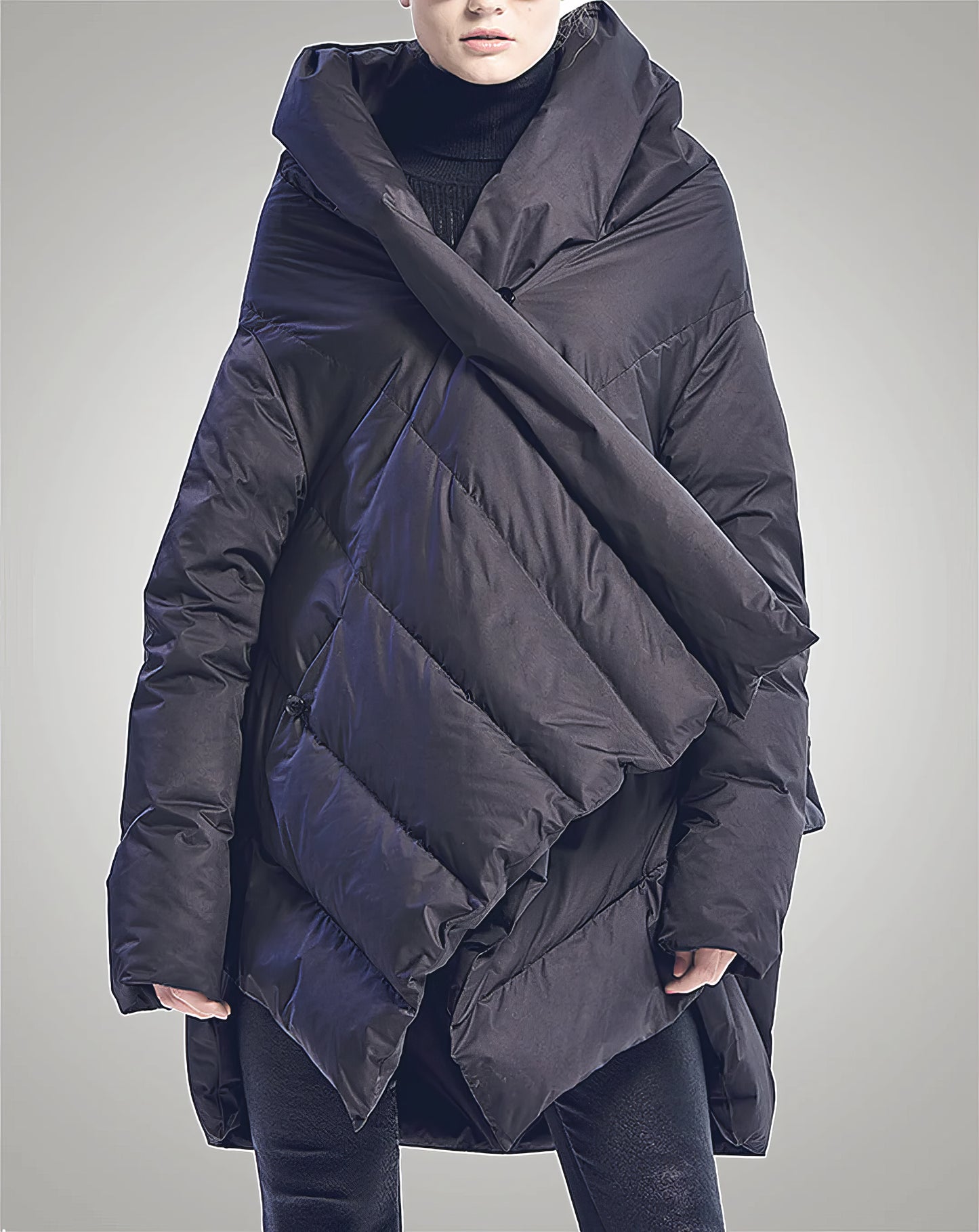 ♀Diagonal Roll Down Jacket
