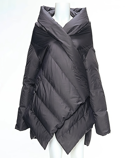 ♀Diagonal Roll Down Jacket