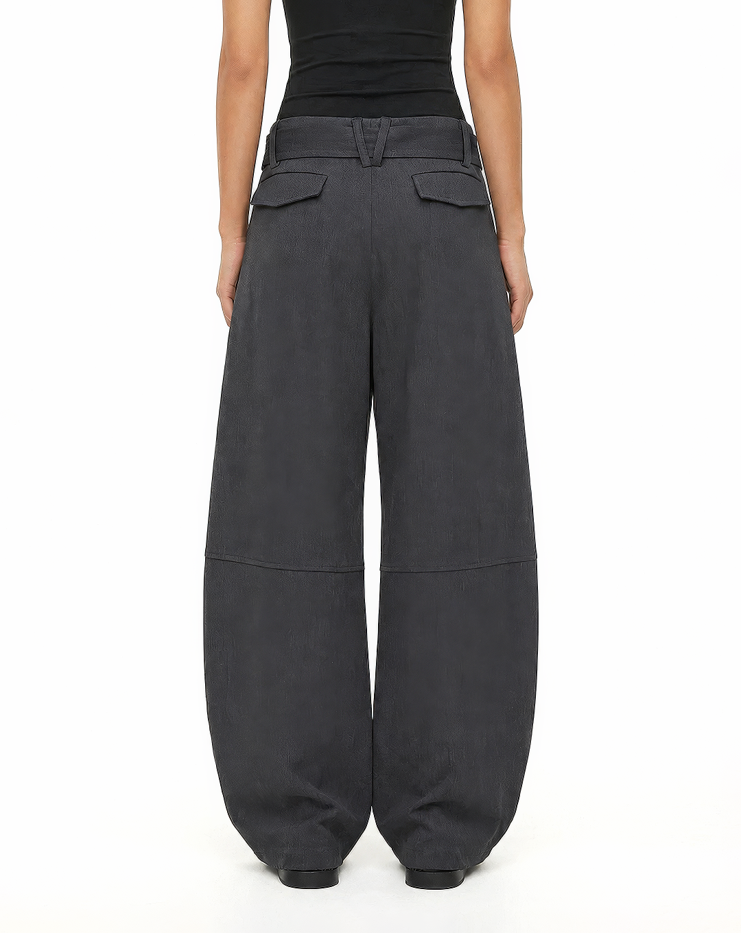 ♂♀Tie Belt Wide Trousers