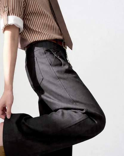 ♂Rivet Detail Straight Pants