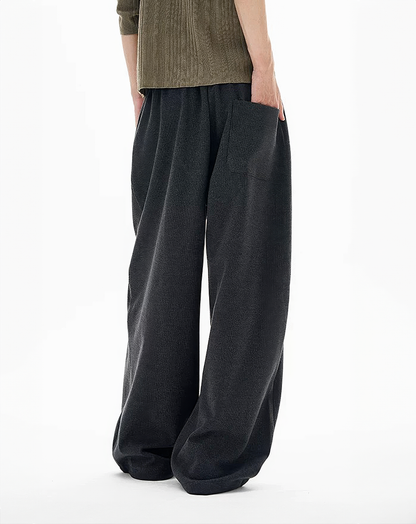 ♂♀Wide Leg Textured Trousers