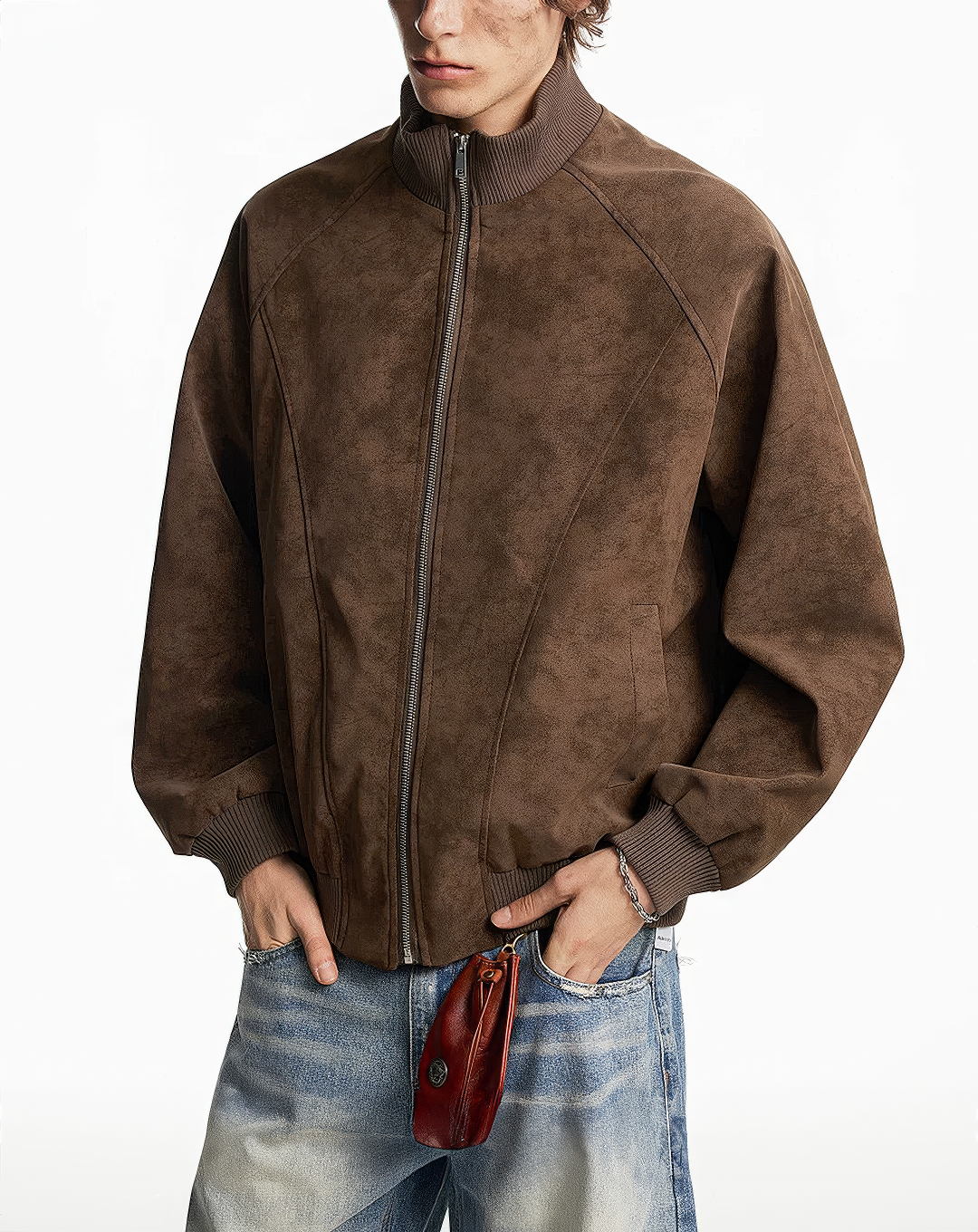 ♂♀Faux Suede Jacket