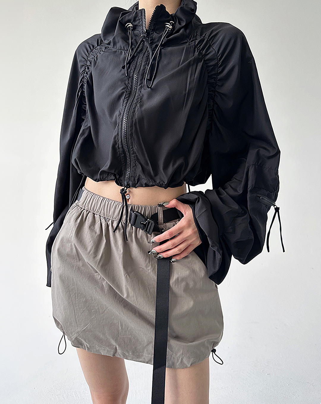 ♀Loose Sleeve Short Blouson