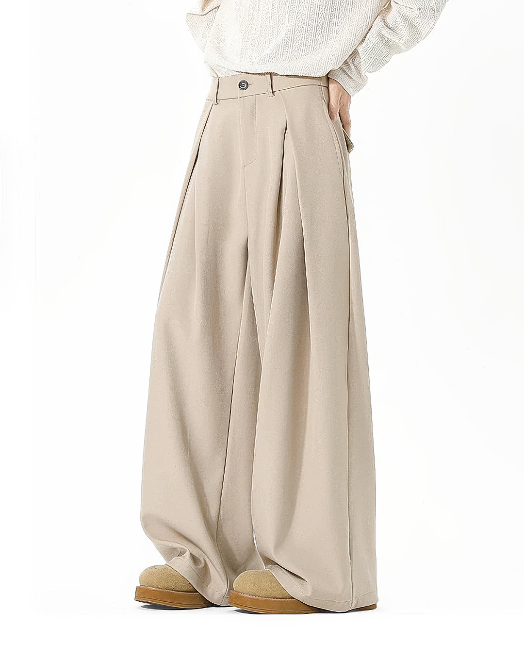♂Double Tuck Wide Slacks