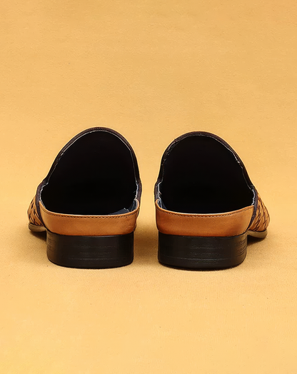 ♂本革／Woven Leather Mule Shoes