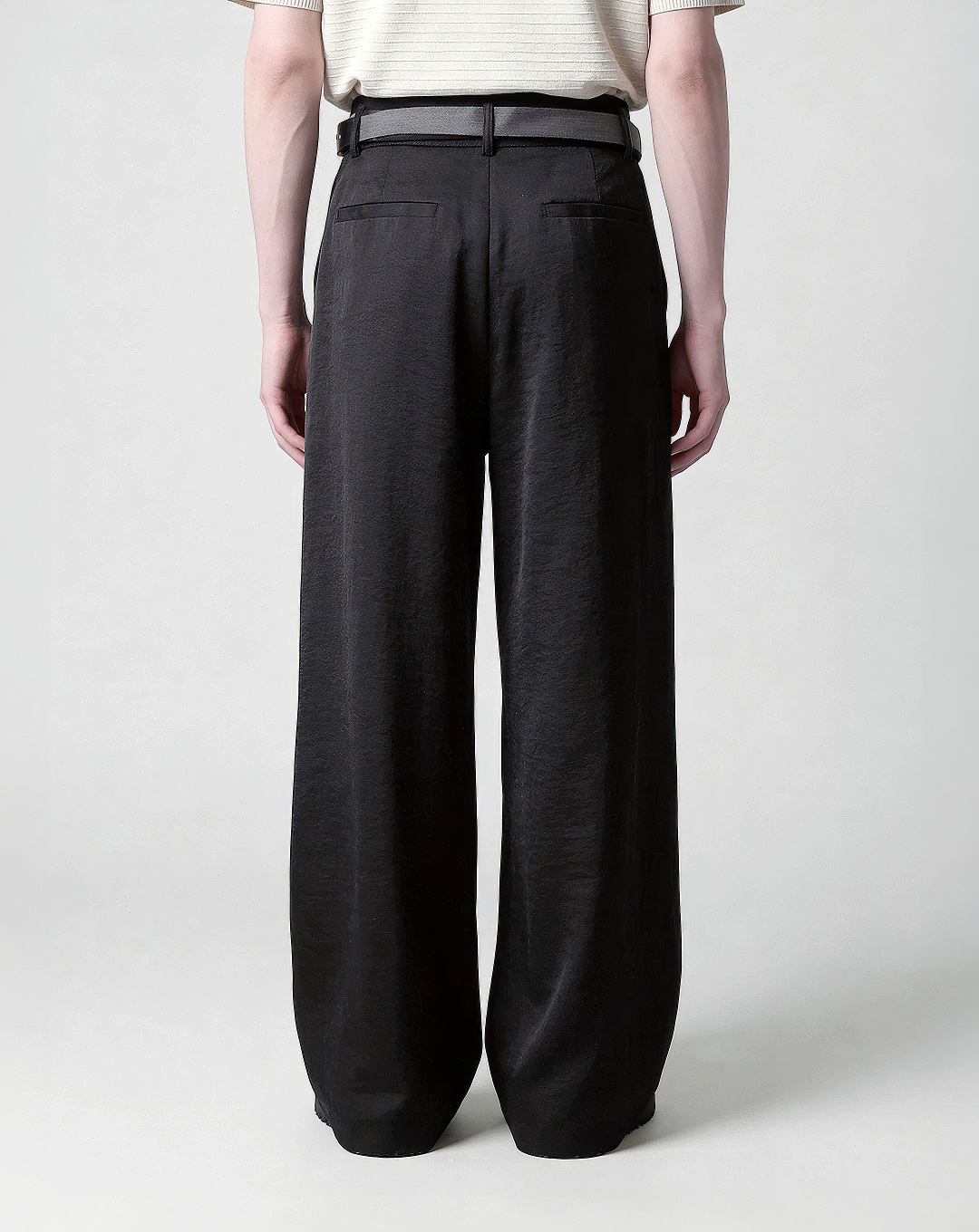 ♂♀Eyelet Belt Wide Pants