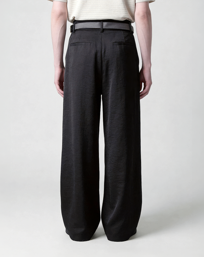 ♂♀Eyelet Belt Wide Pants