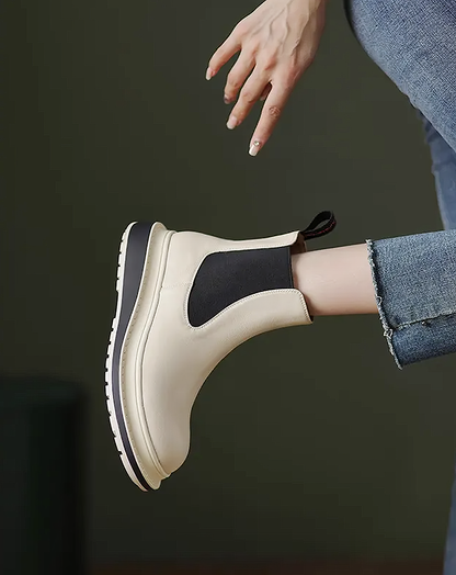♀本革／Bold Sole Chelsea Boots