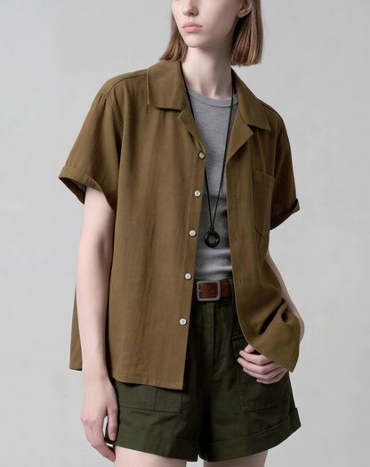 ♂♀Short Sleeve Cotton Shirt