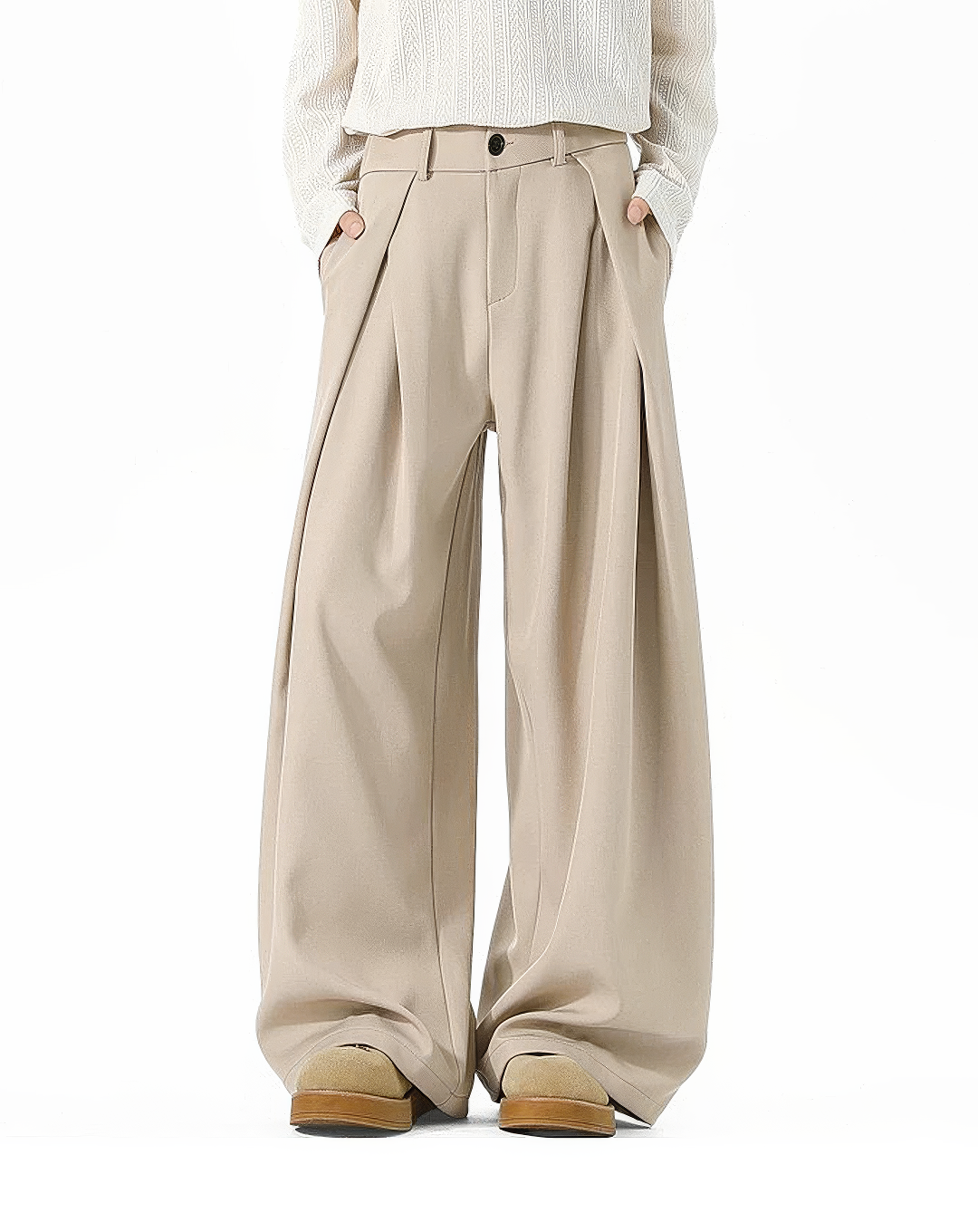 ♂Double Tuck Wide Slacks