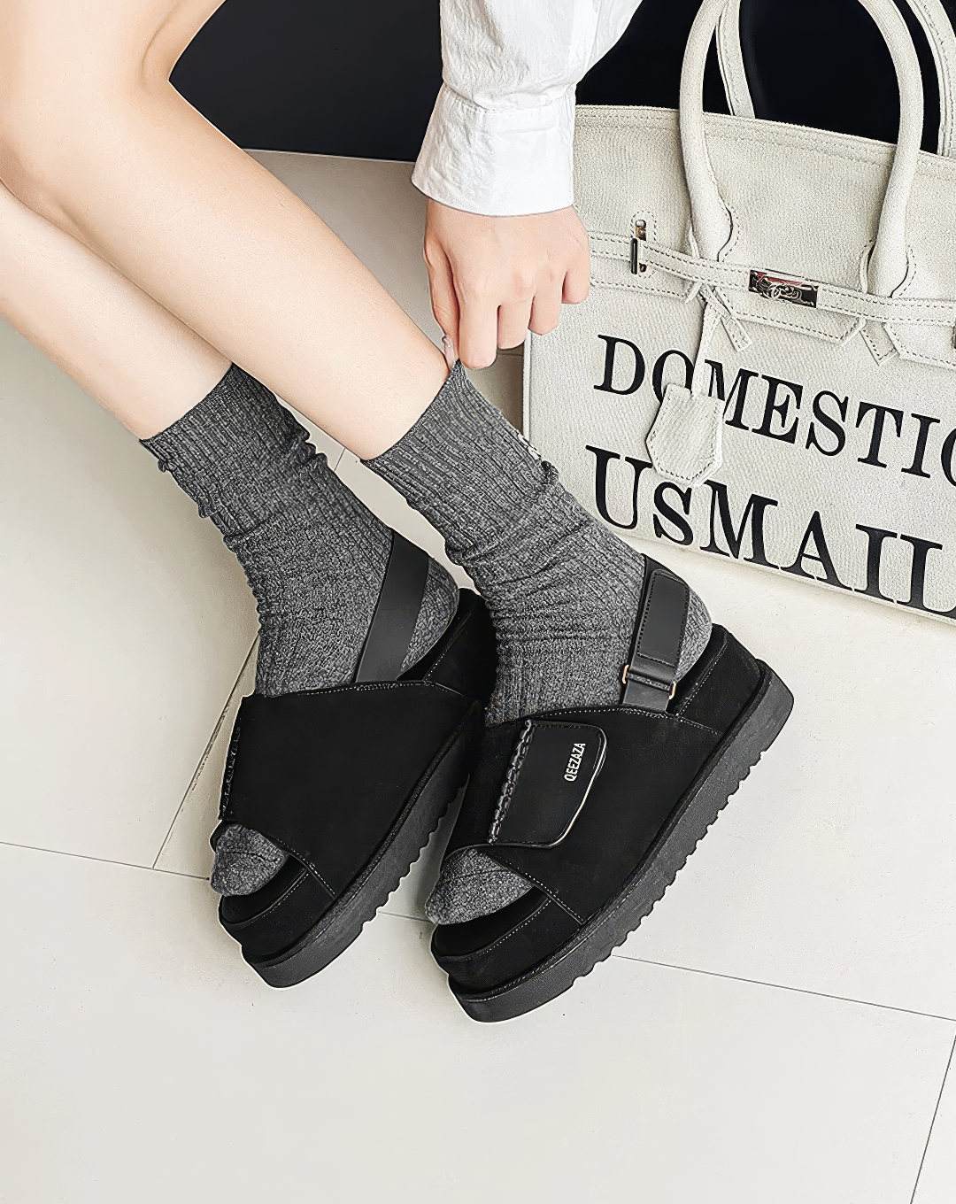 ♂♀Platform Backstrap Casual Sandals