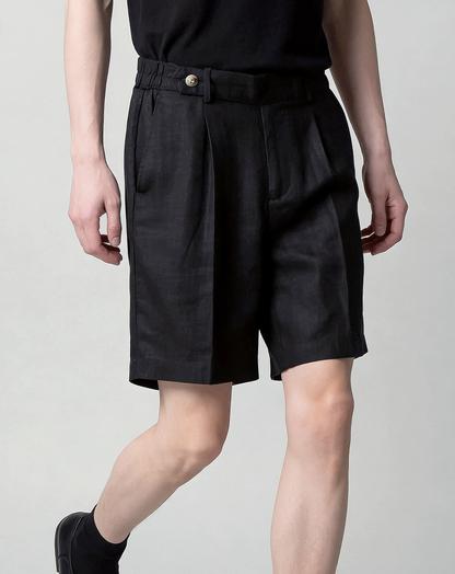 ♂♀Tab Waist Pleated Shorts