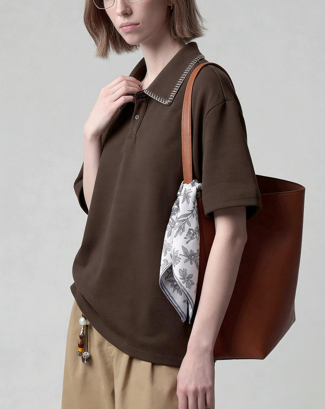 ♂♀Contrast Stitch Polo Shirt