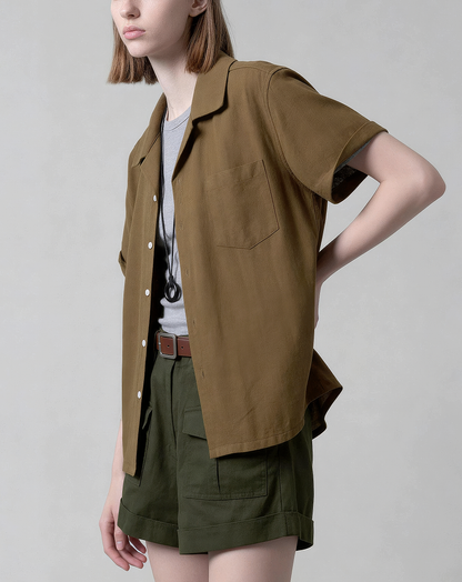 ♂♀Short Sleeve Cotton Shirt