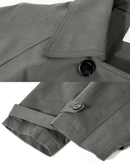 ♀Scarf Accent Trench Coat