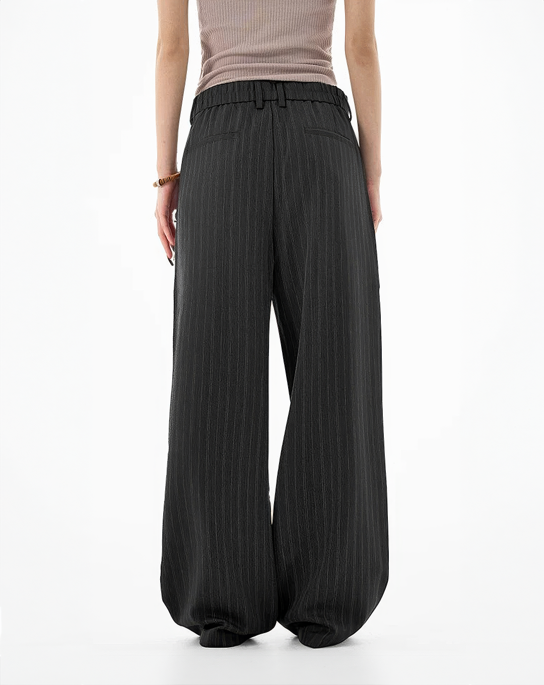 ♂♀Pinstripe Loose Straight Trousers