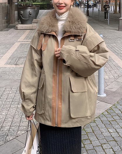 ♀Fur Collar Volume Jacket