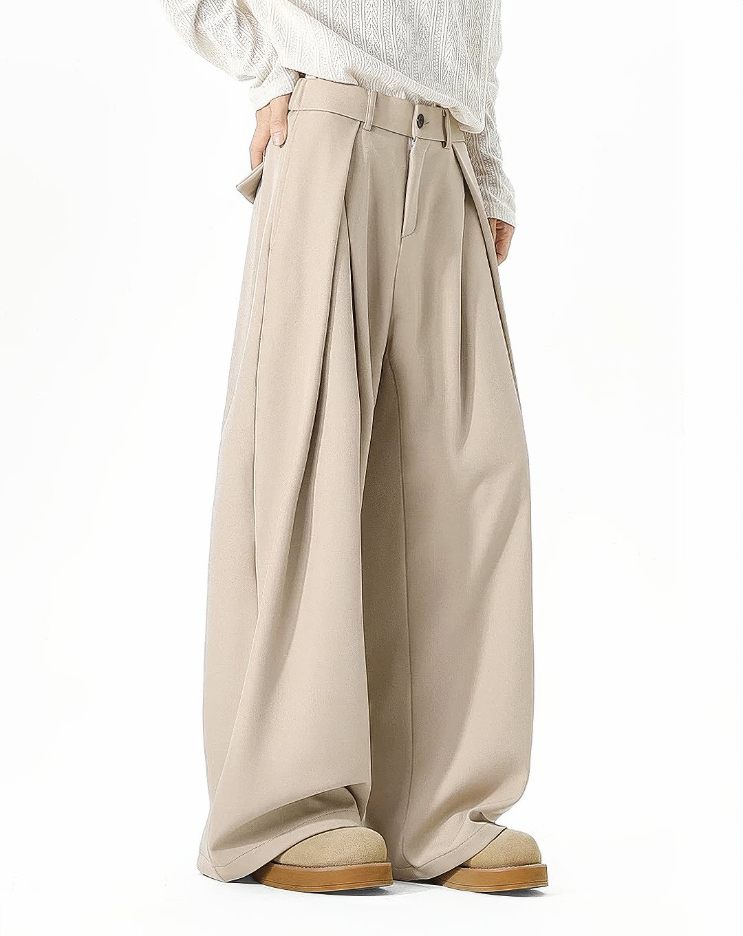 ♂Double Tuck Wide Slacks
