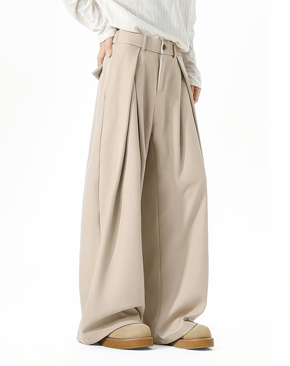 ♂Double Tuck Wide Slacks