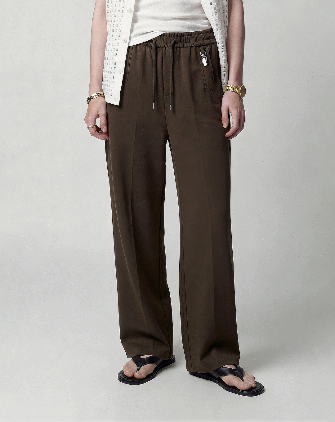 ♂♀Cotton Blend Drawstring Pants