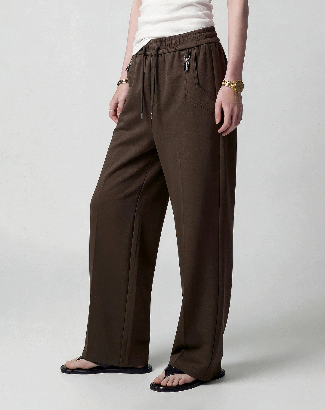 ♂♀Cotton Blend Drawstring Pants