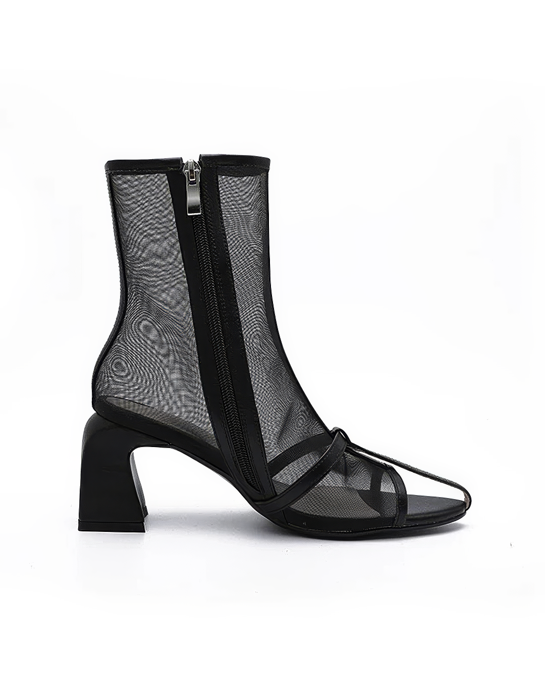 ♀Sheer Mesh Boots Sandals