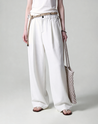 ♂♀Side Buckle Wide Pants