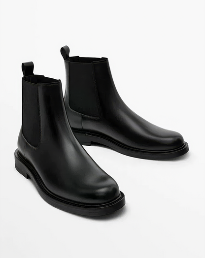 ♂本革／Classic Black Chelsea Boots