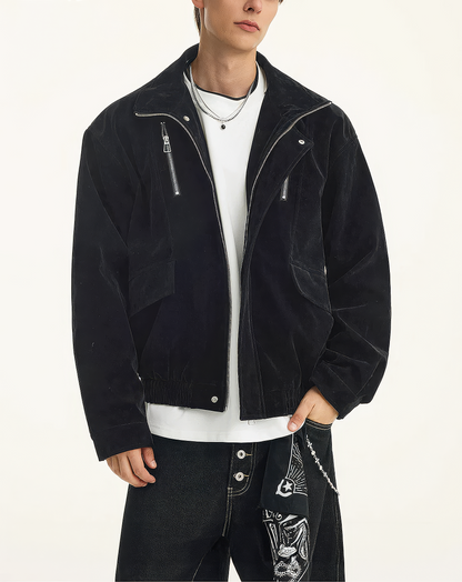 ♂♀Double Chest Zip Jacket