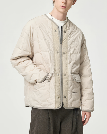 ♂Collarless Quilted Down Jacket