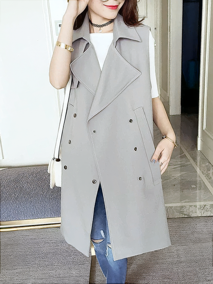 ♀Double Breasted Tailored Gilet