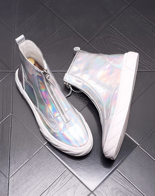 ♂♀Futuristic Front Zip Sneakers