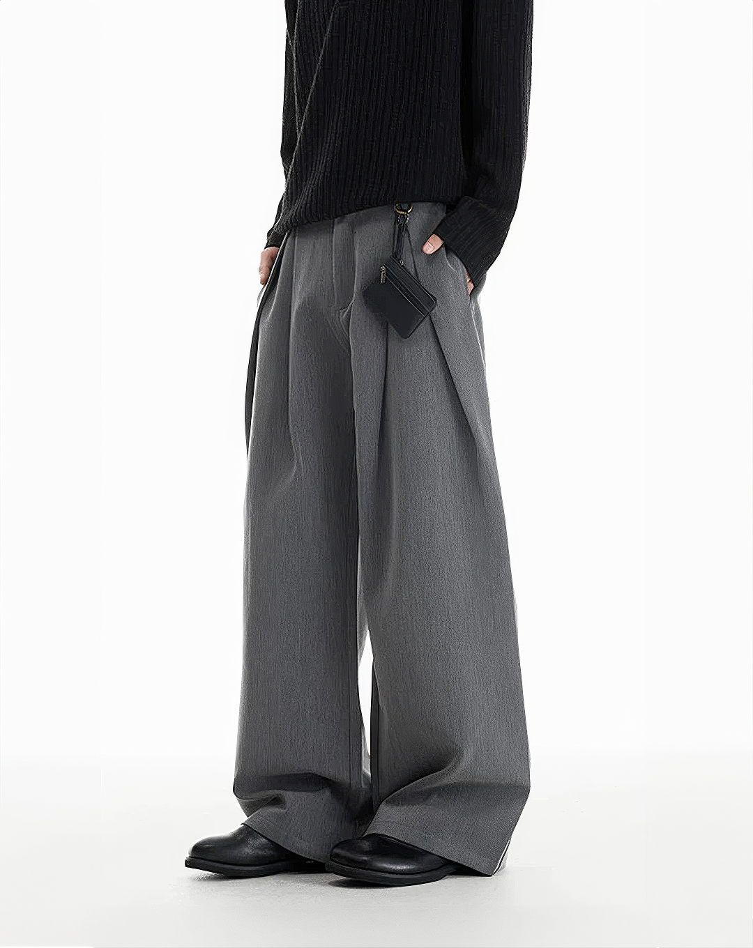 ♂♀Wide Leg Tuck Pants
