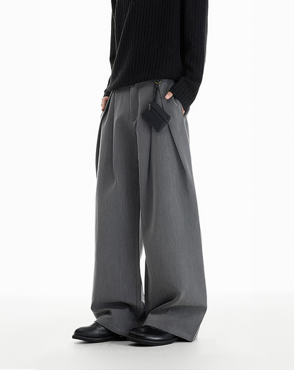 ♂♀Wide Leg Tuck Pants