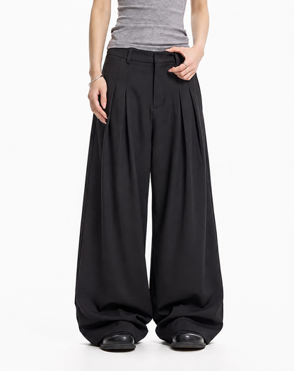 ♂♀Deep Tucked Baggy Pants