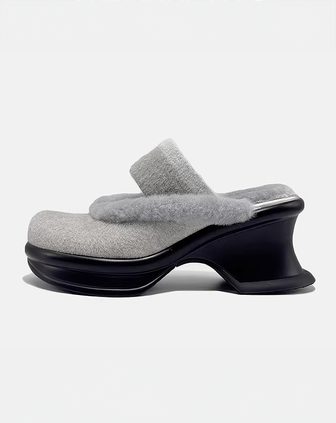 ♀Fluffy Platform Mules