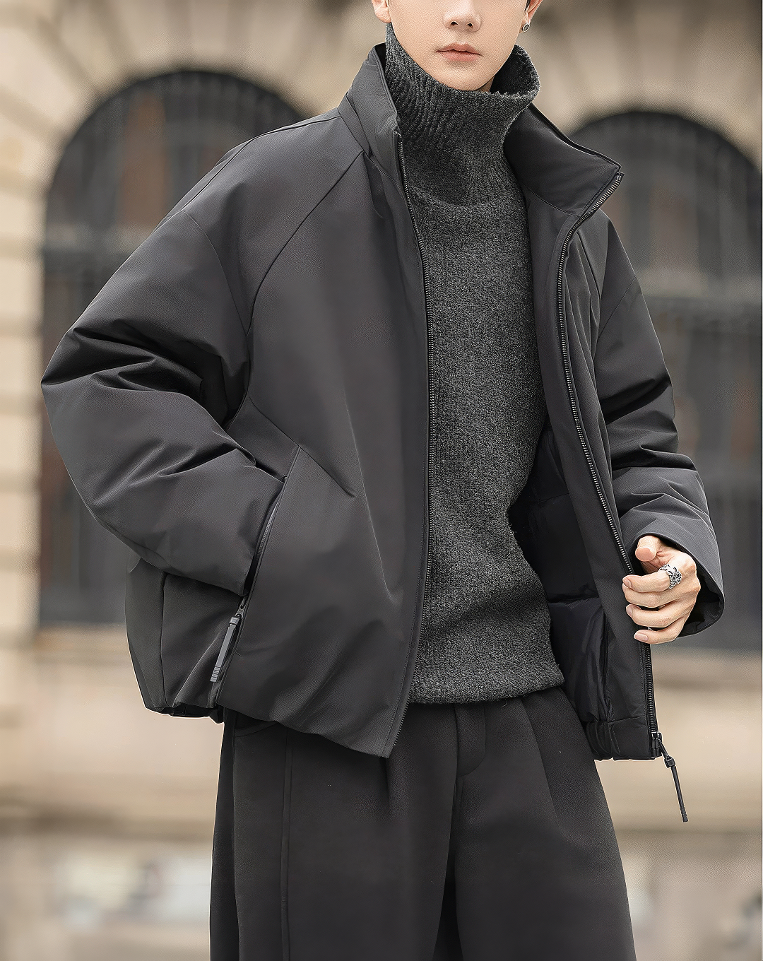 ♂High Collar Puffer Blouson