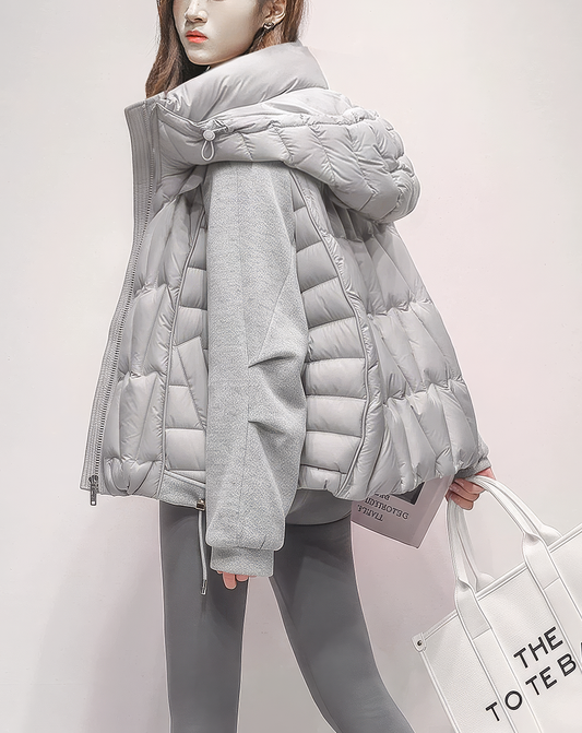 ♀Quilted Hooded Down Jacket