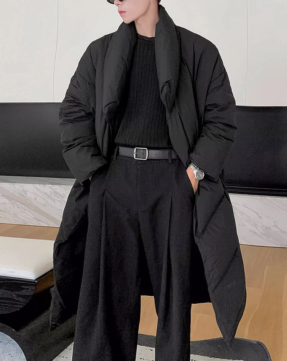 ♂Volume Shawl Wrap Coat – SOSOS design