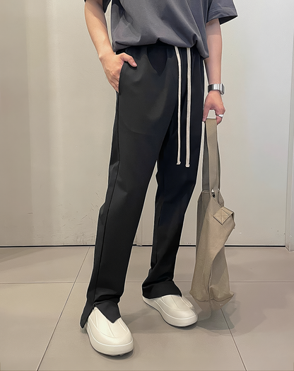 ♂Zip Split Hem Pants