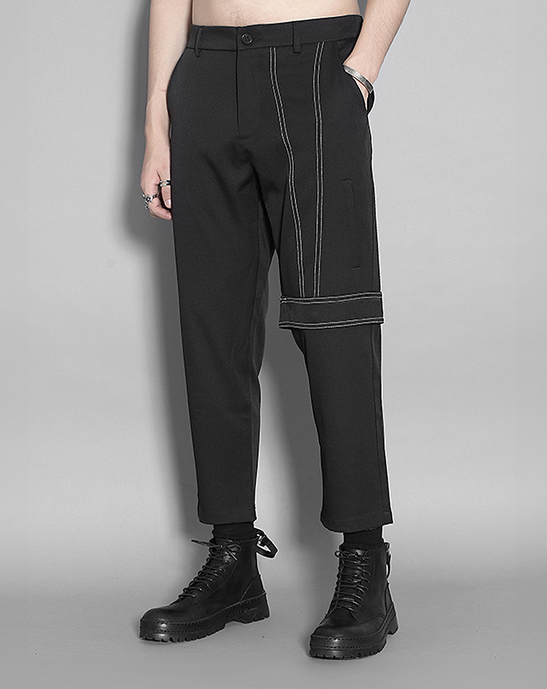 ♂Asymmetric Stitch Design Pants