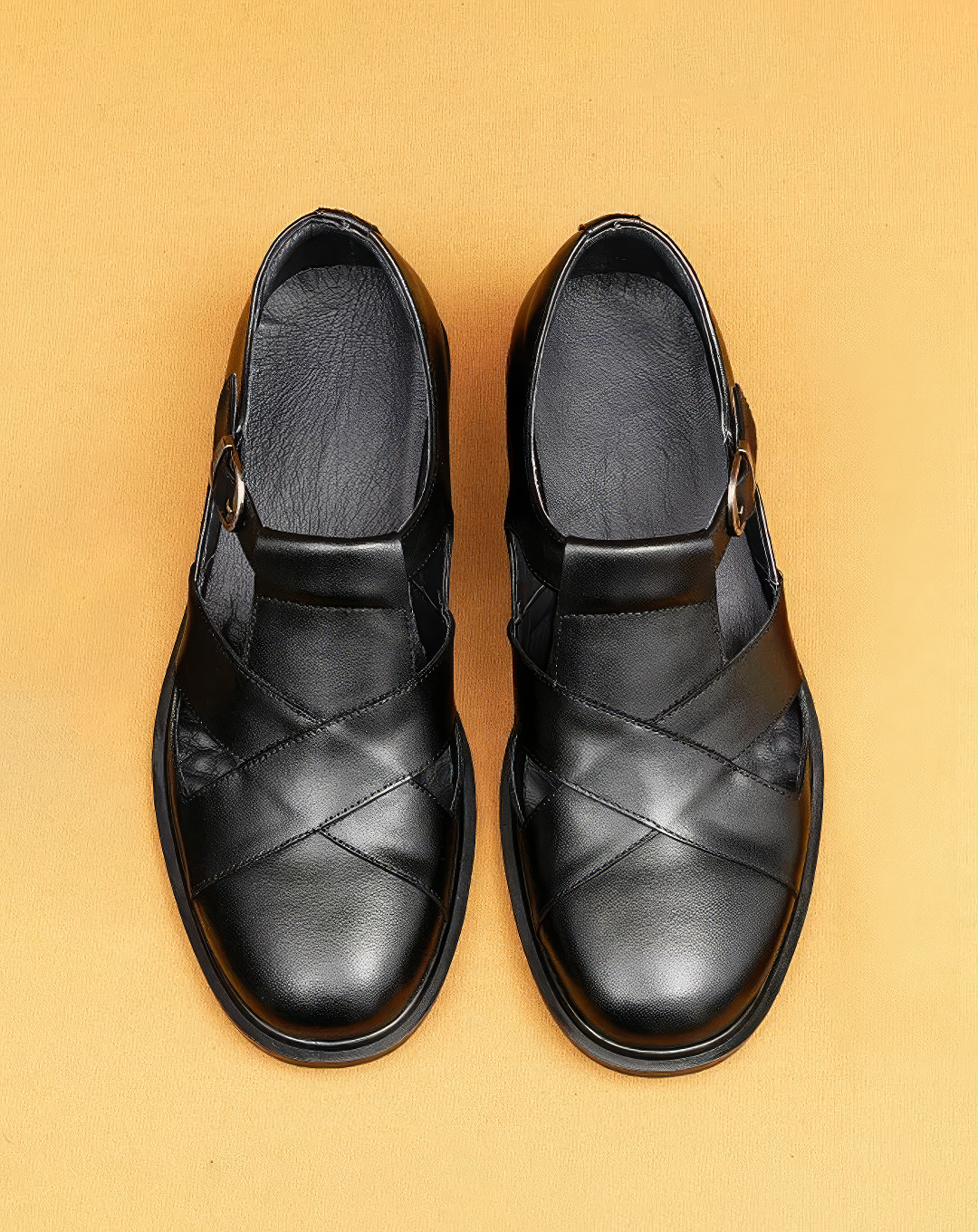 ♂本革／Cutout Vamp Leather Sandals