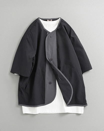 ♂Contrast Panel Overshirt