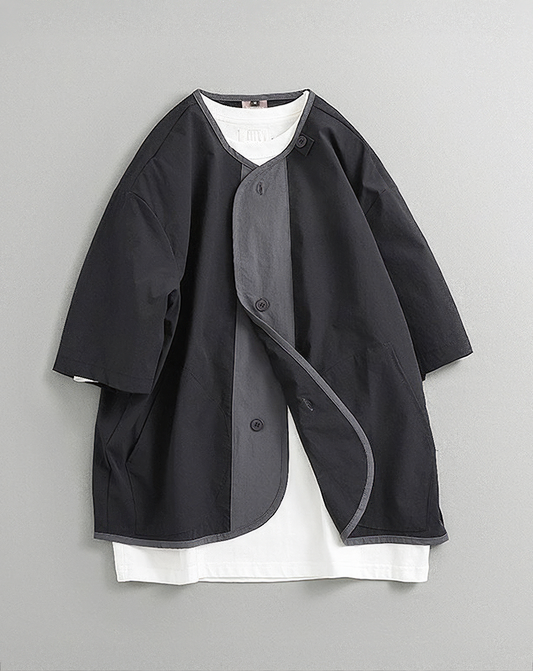 ♂Contrast Panel Overshirt