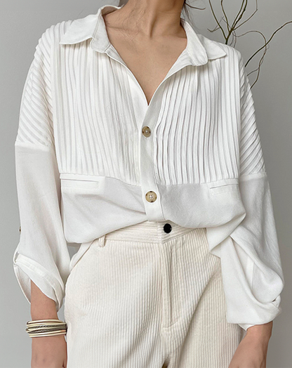 ♀Top Pleated Shirt