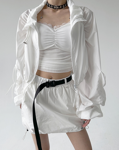 ♀Loose Sleeve Short Blouson