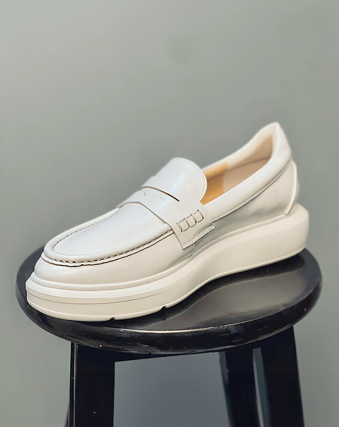 ♂♀本革／Chunky Sole Unisex Loafers