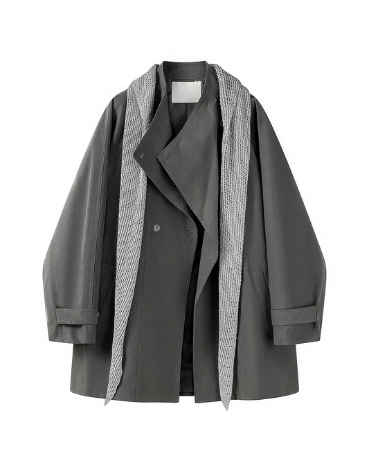 ♀Knit Cape Short Coat