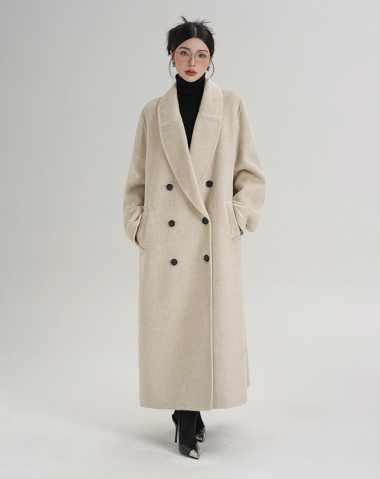 ♀Basic Oversized Double Coat